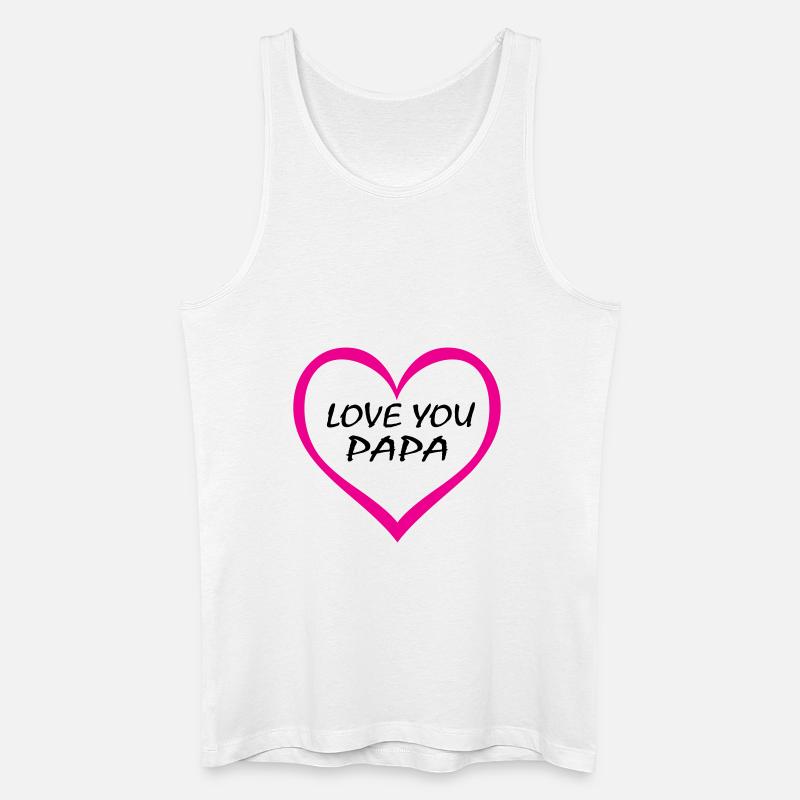 Ich liebe dich, Papa - Männer Bio Tank Top - Weiß