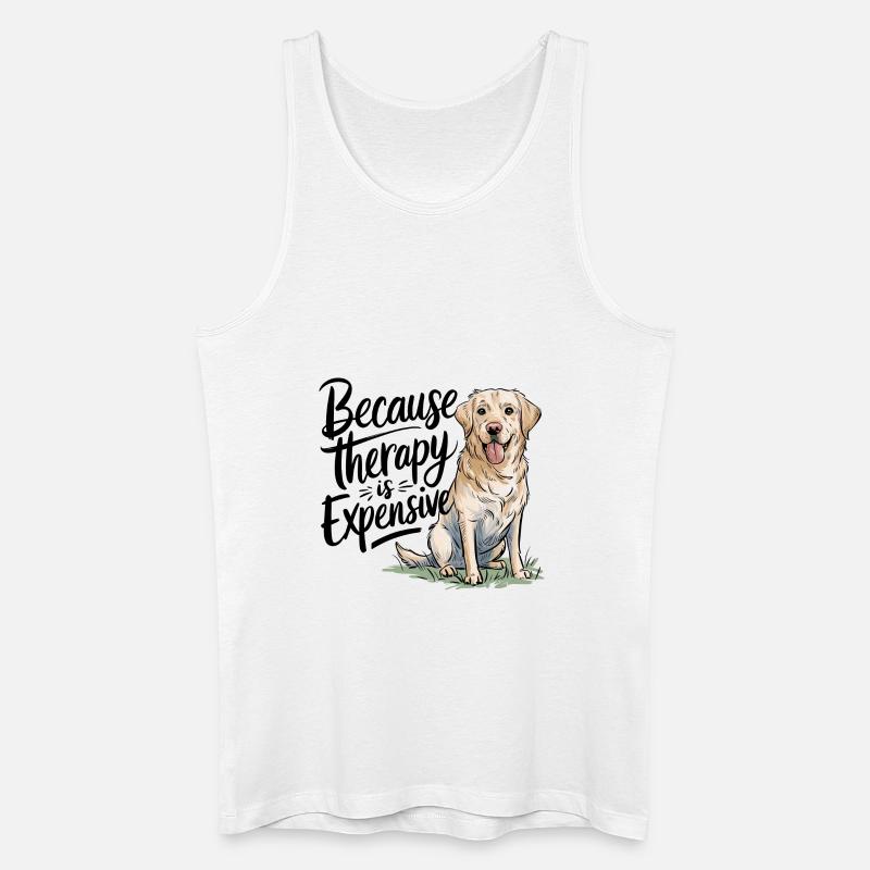 Glück mit Labradoren erleben - Männer Bio Tank Top - Weiß