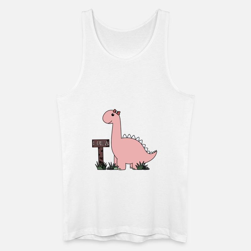 Dino Luisa - Männer Bio Tank Top - Weiß