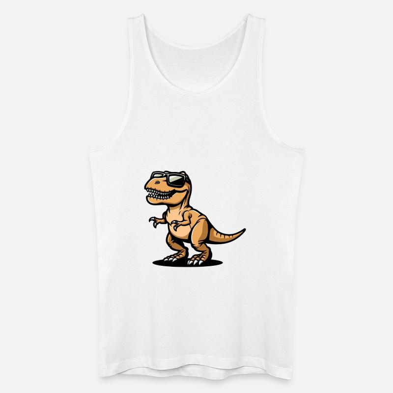 Dinosaurier T-Rex Tier - Männer Bio Tank Top - Weiß