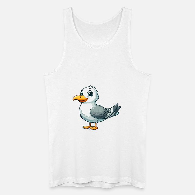 Möwe - Männer Bio Tank Top - Weiß