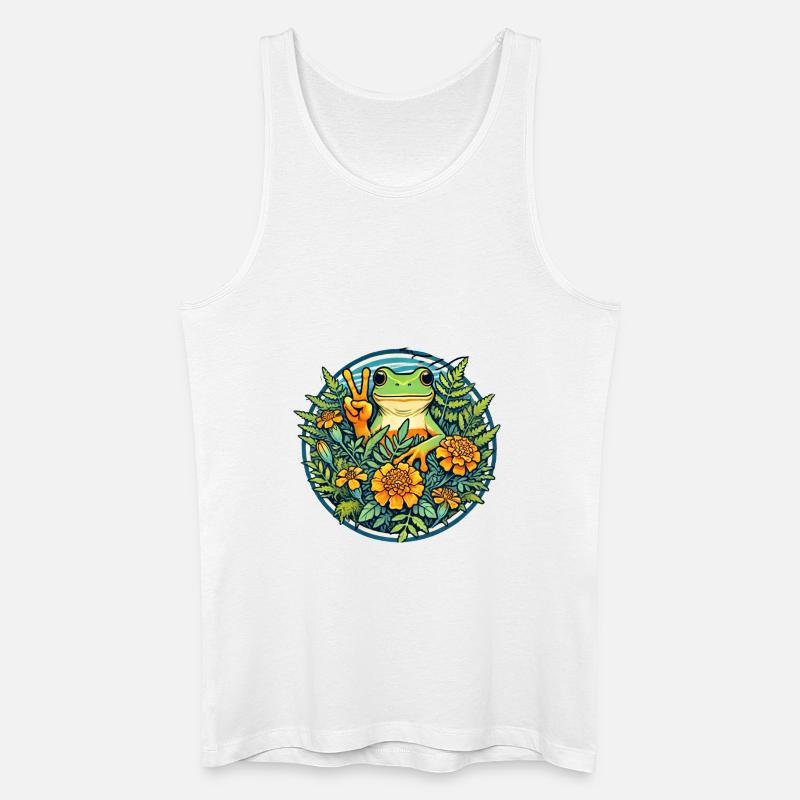 Friedensfrosch - Männer Bio Tank Top - Weiß