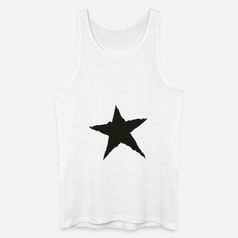 Star - Männer Bio Tank Top - Weiß