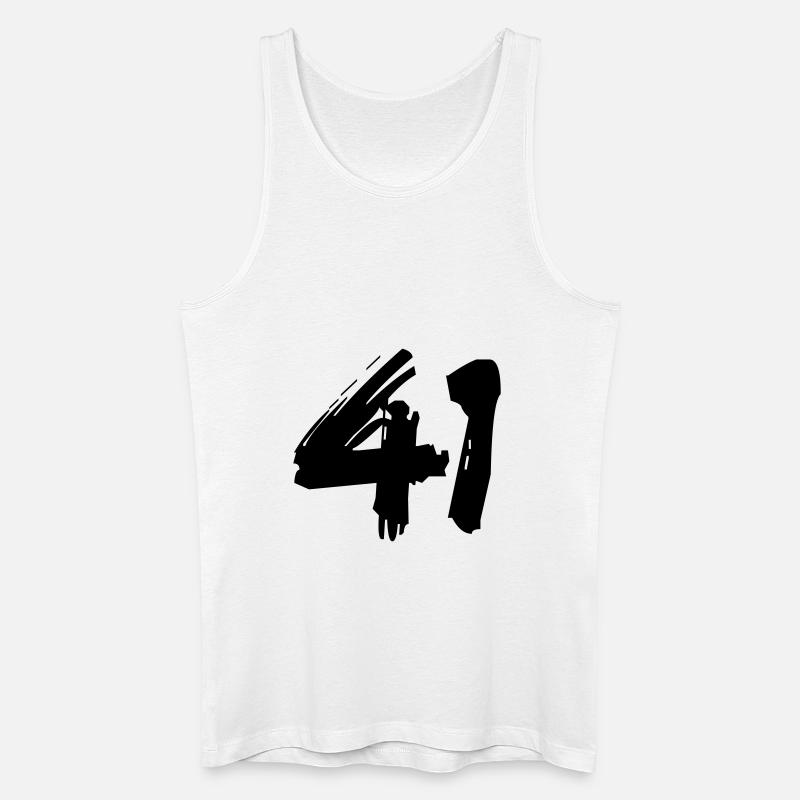 Brushed 41 - Männer Bio Tank Top - Weiß