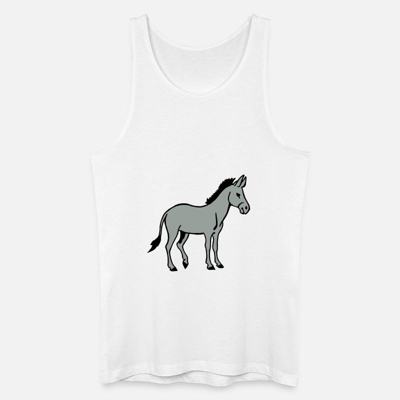 Grautier - Männer Bio Tank Top - Weiß