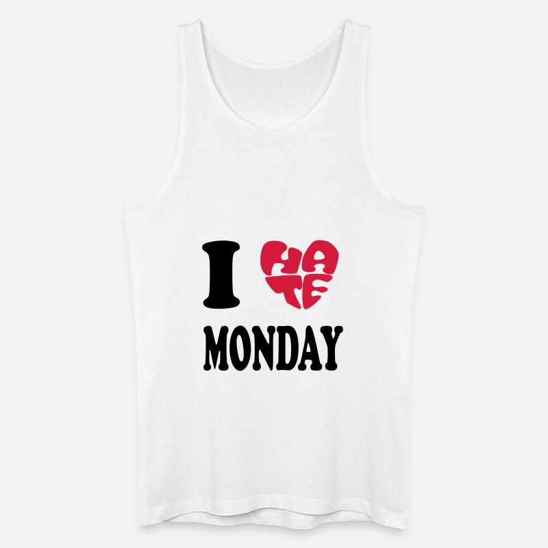 I HATE MONDAY - Männer Bio Tank Top - Weiß