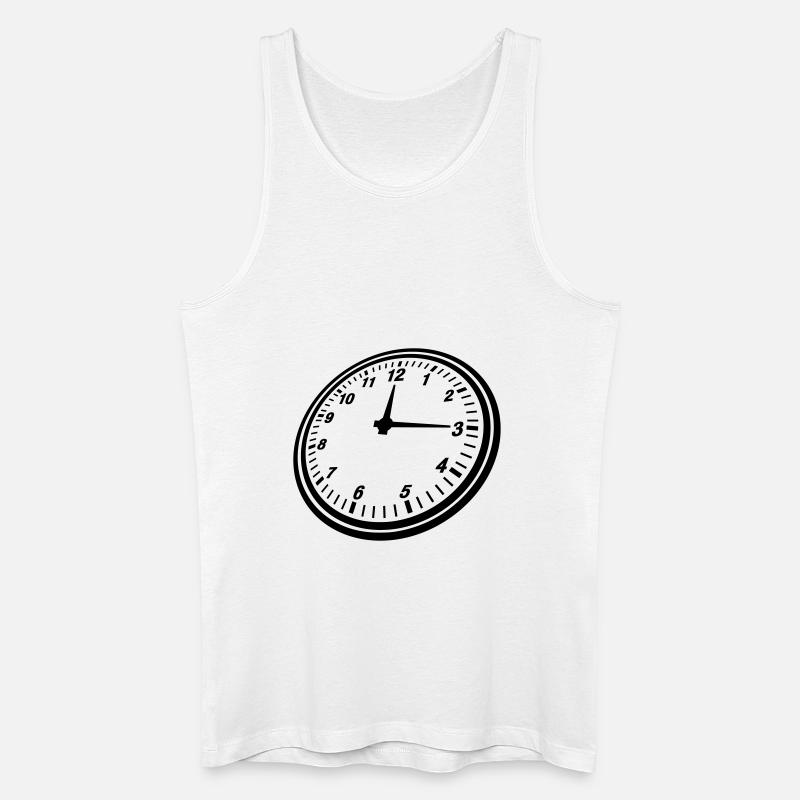 clock_design_yu1 - Männer Bio Tank Top - Weiß