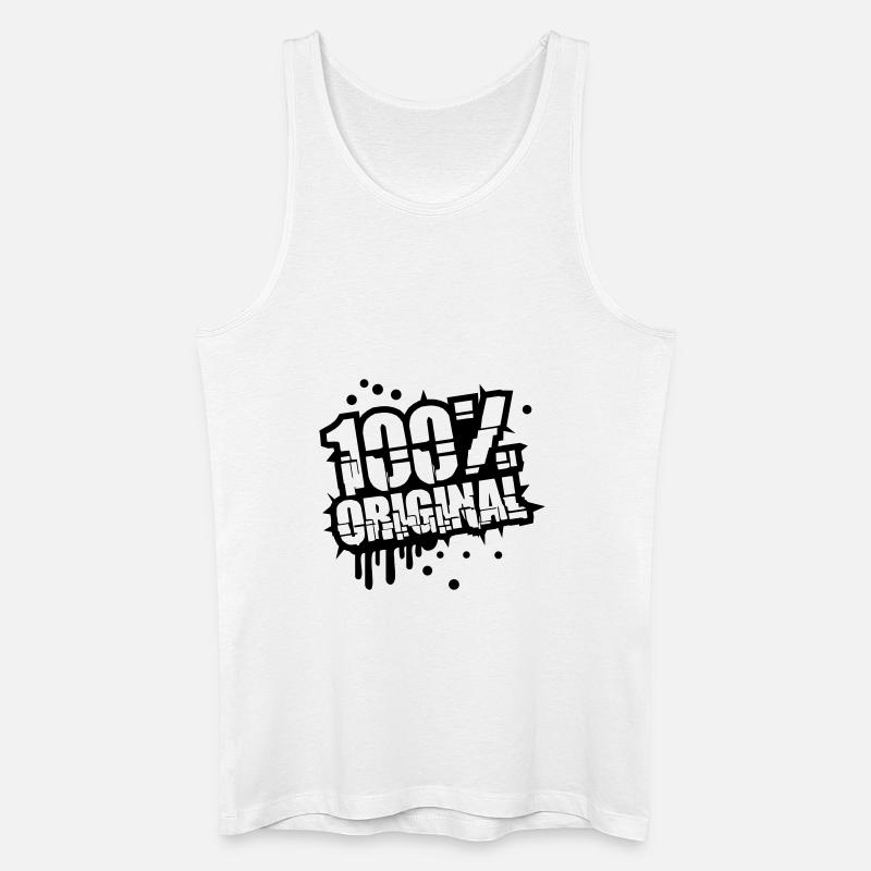 Stempel Graffiti 100 % Original - Männer Bio Tank Top - Weiß