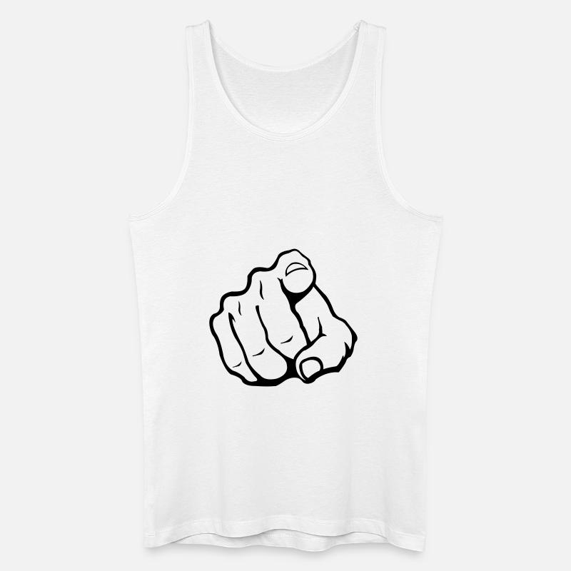 hand_you_1 - Männer Bio Tank Top - Weiß