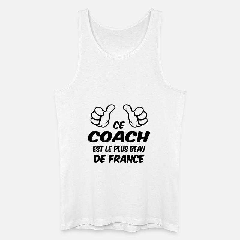 BESTER 1T5-TRAINER - Männer Bio Tank Top - Weiß