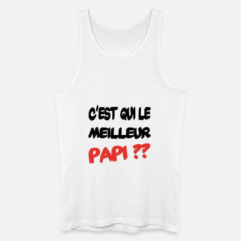 C'est qui le meilleur papi - Débardeur bio Homme - blanc