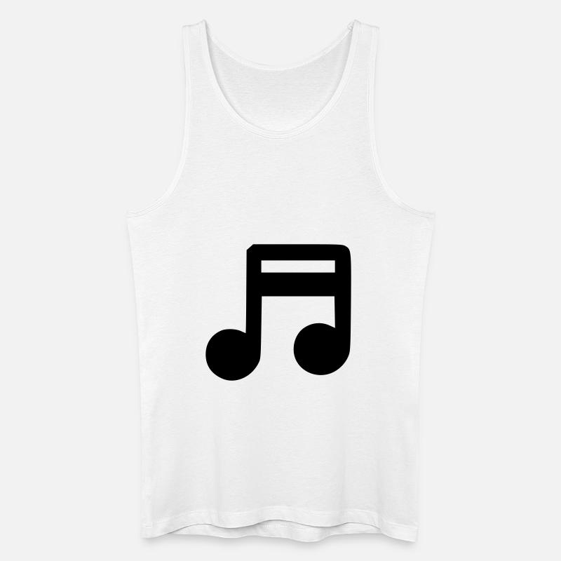 Musiknote - Männer Bio Tank Top - Weiß