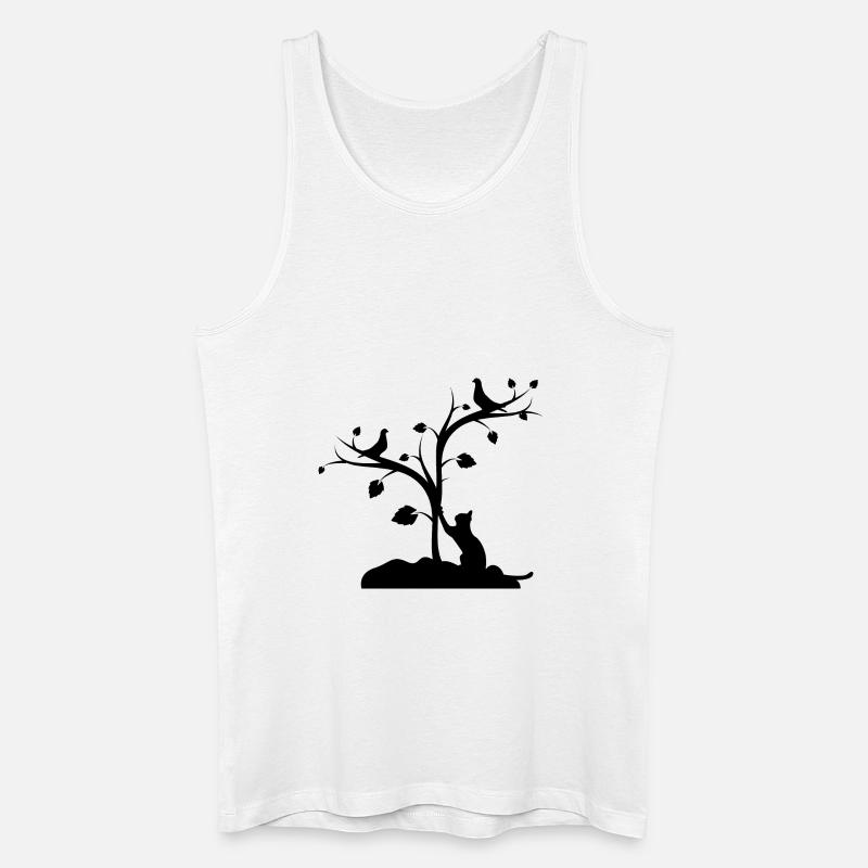 Katze - Männer Bio Tank Top - Weiß