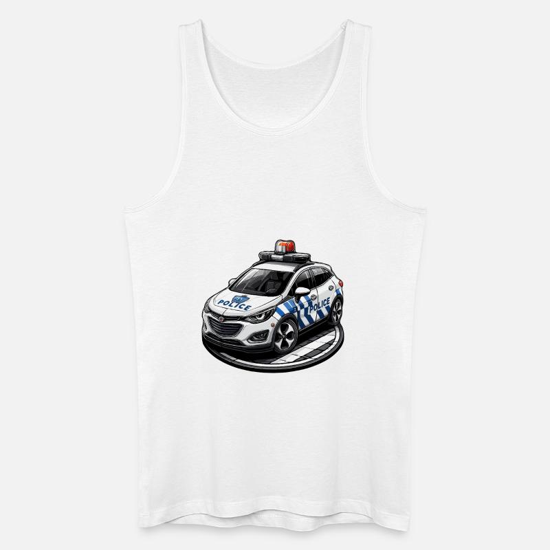 Polizeiauto Deutsch - Männer Bio Tank Top - Weiß