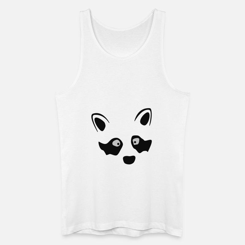 racoon - Männer Bio Tank Top - Weiß