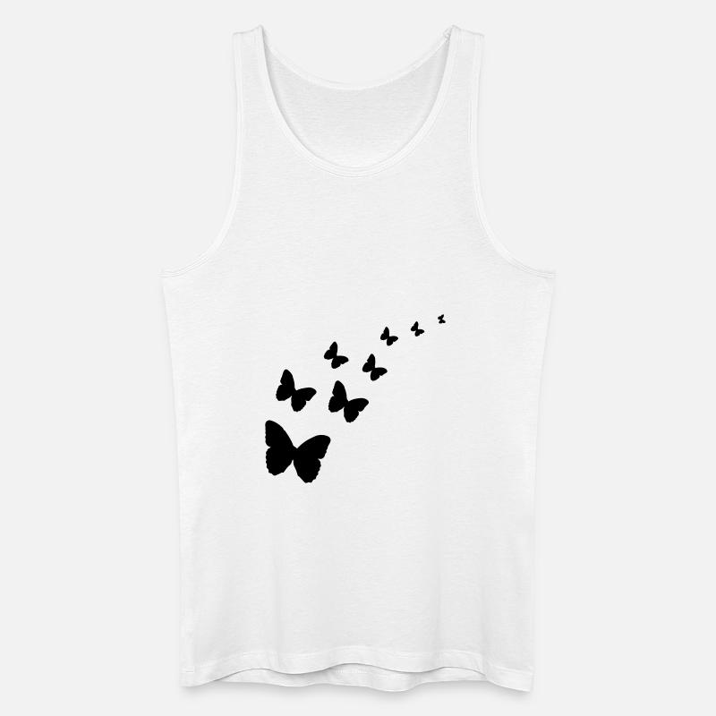 Schmetterlinge - Männer Bio Tank Top - Weiß