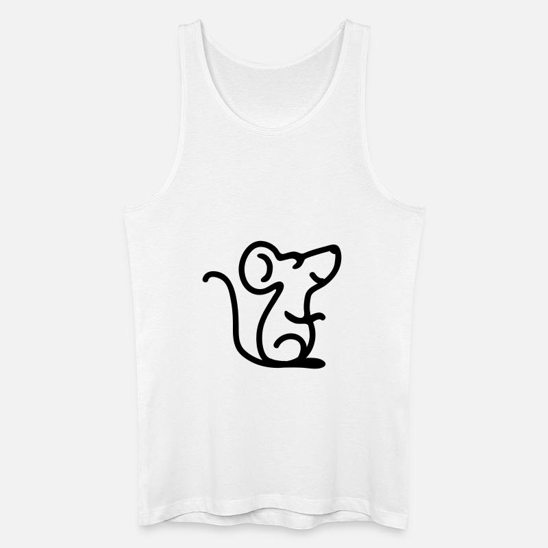 Mouse dreams - Line - Men’s Organic Tank Top - white
