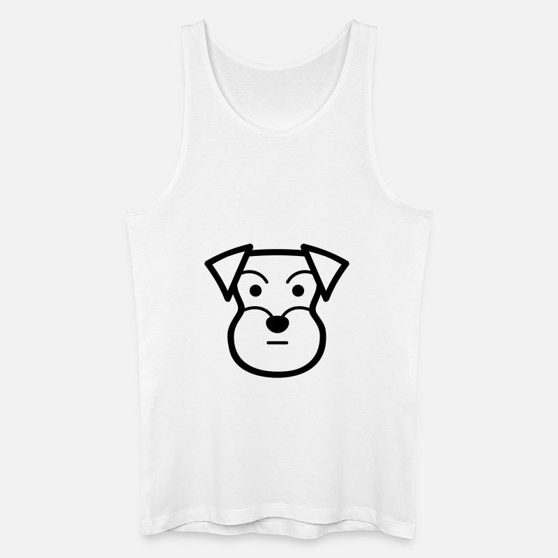 Schnauzer - Männer Bio Tank Top - Weiß