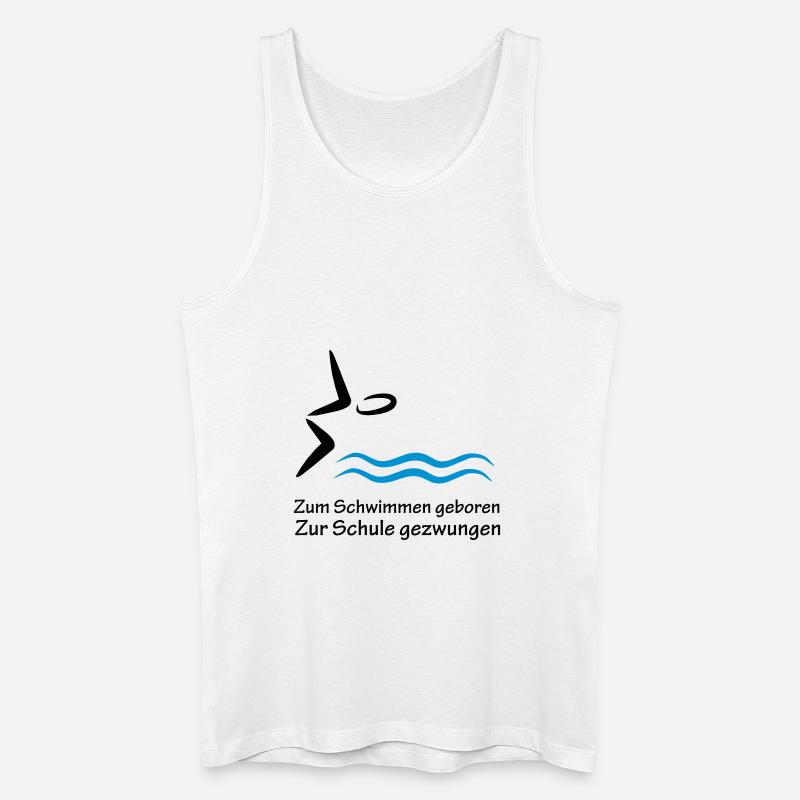 schwimmen - Männer Bio Tank Top - Weiß