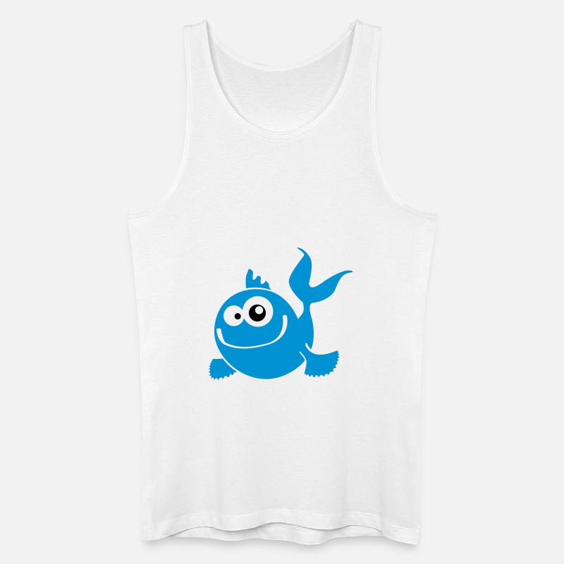 fish boy - Männer Bio Tank Top - Weiß