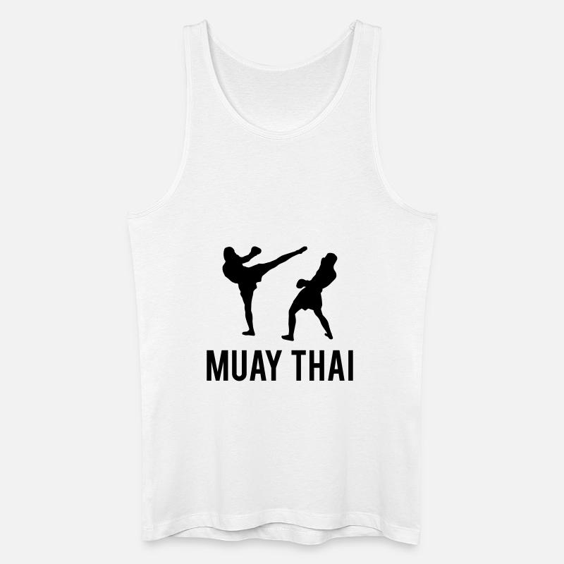 Muay Thai - Männer Bio Tank Top - Weiß