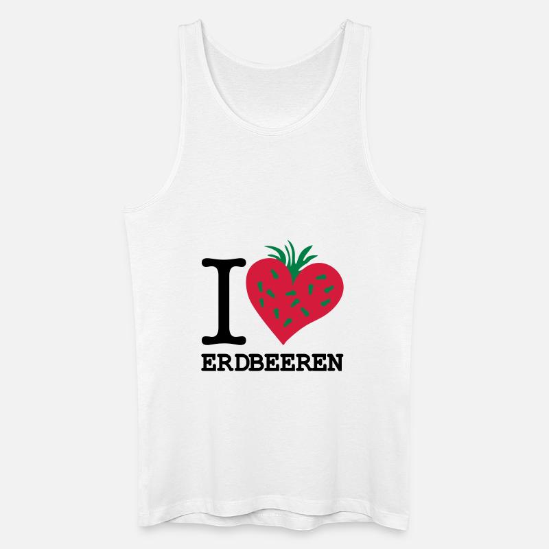 i_love_erdbeeren_3 - Männer Bio Tank Top - Weiß