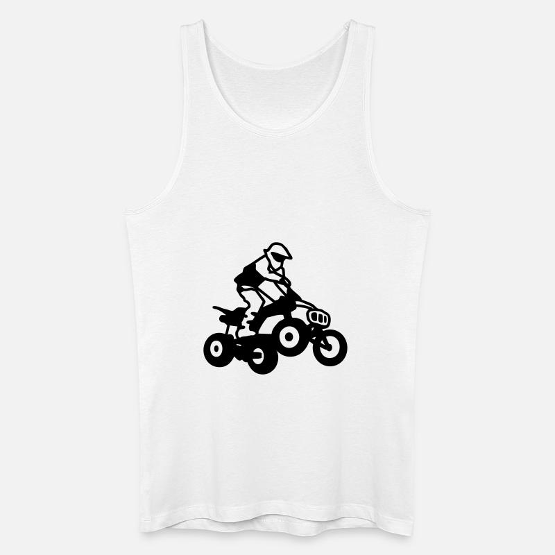 quad atv - Männer Bio Tank Top - Weiß