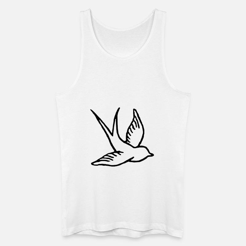 Schwalbe - Männer Bio Tank Top - Weiß