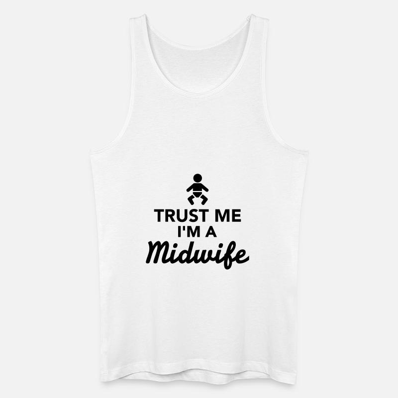 Hebamme - Männer Bio Tank Top - Weiß