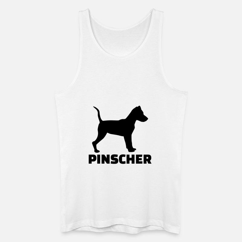 Pinscher - Männer Bio Tank Top - Weiß