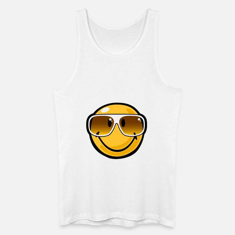Smiley cool - Männer Bio Tank Top - Weiß