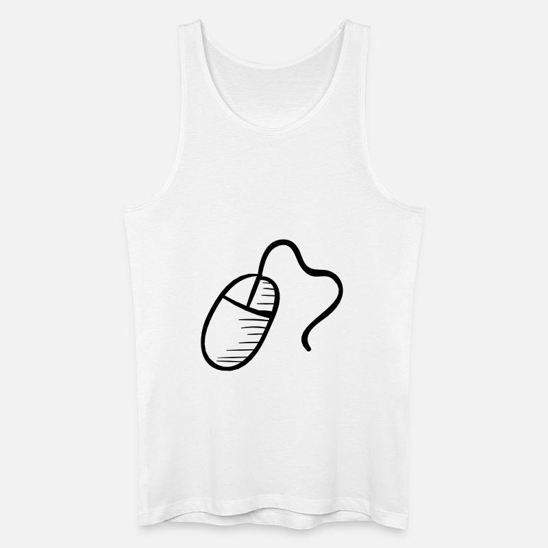 Computer Mouse - Männer Bio Tank Top - Weiß