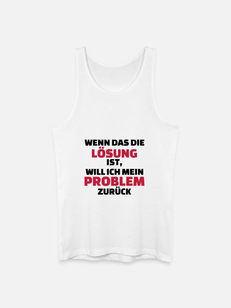 Lösung - Männer Bio Tank Top - Weiß