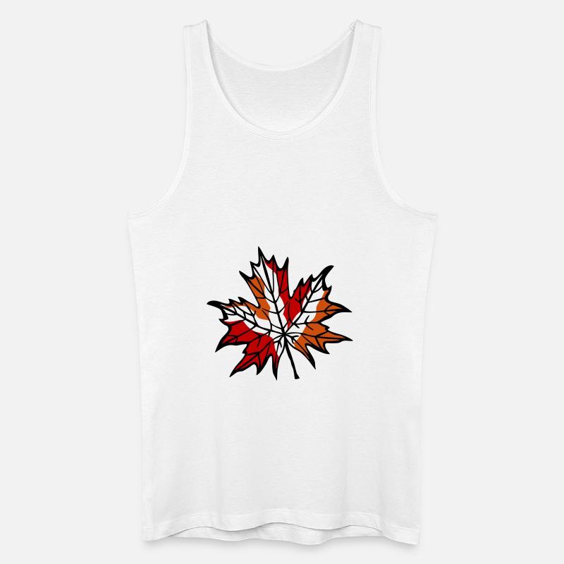 herbstblatt 1 - Männer Bio Tank Top - Weiß
