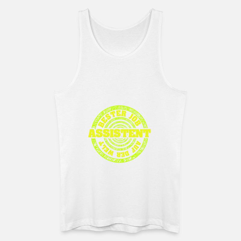 Assistent - Männer Bio Tank Top - Weiß