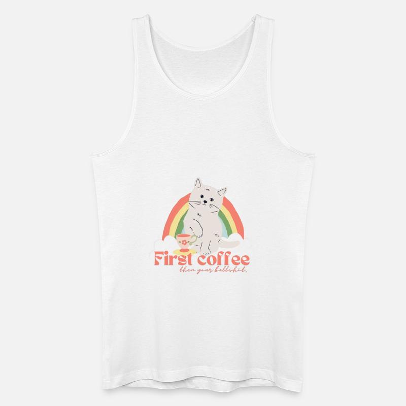 Katzenkaffee 2 - Männer Bio Tank Top - Weiß
