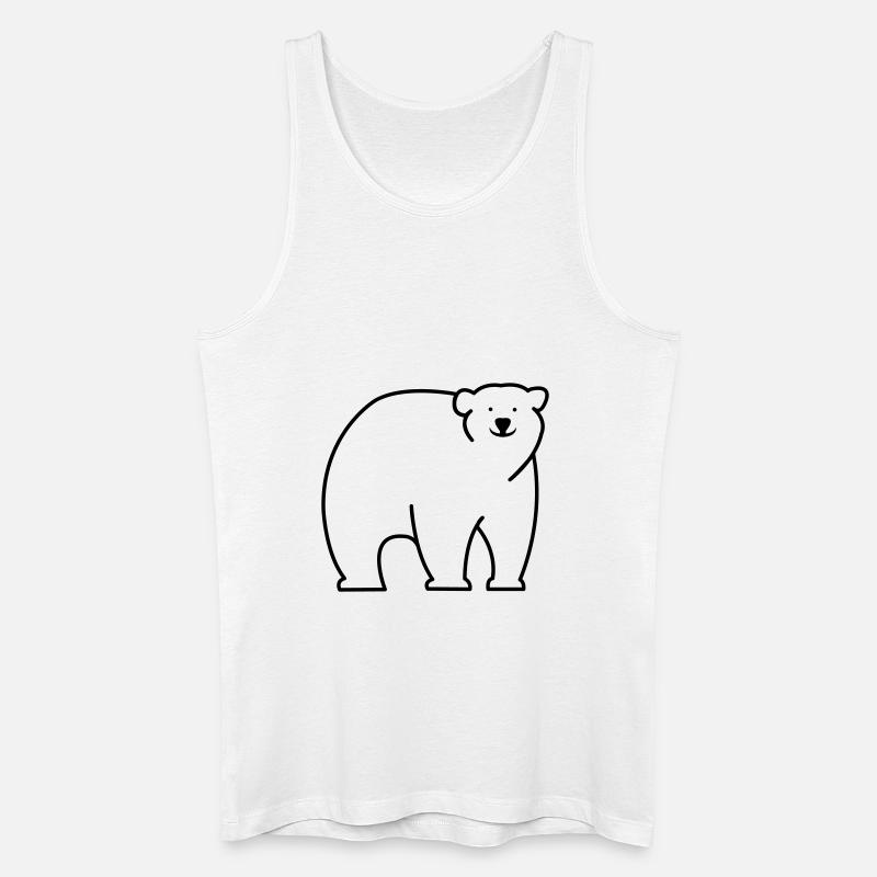 Eisbär - Männer Bio Tank Top - Weiß