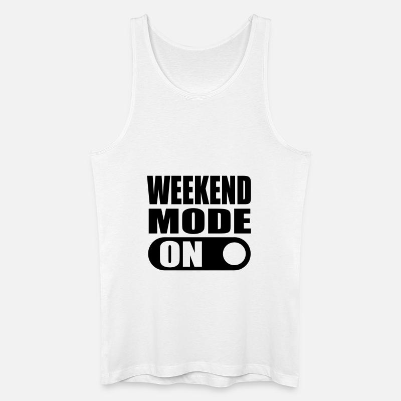 weekend mode on - Männer Bio Tank Top - Weiß