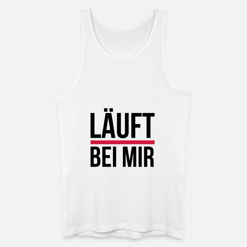 Läuft bei mir - Männer Bio Tank Top - Weiß