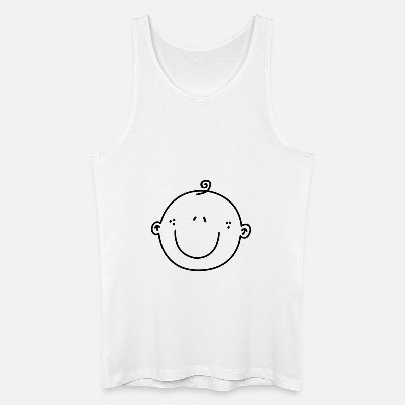 bebis - Männer Bio Tank Top - Weiß