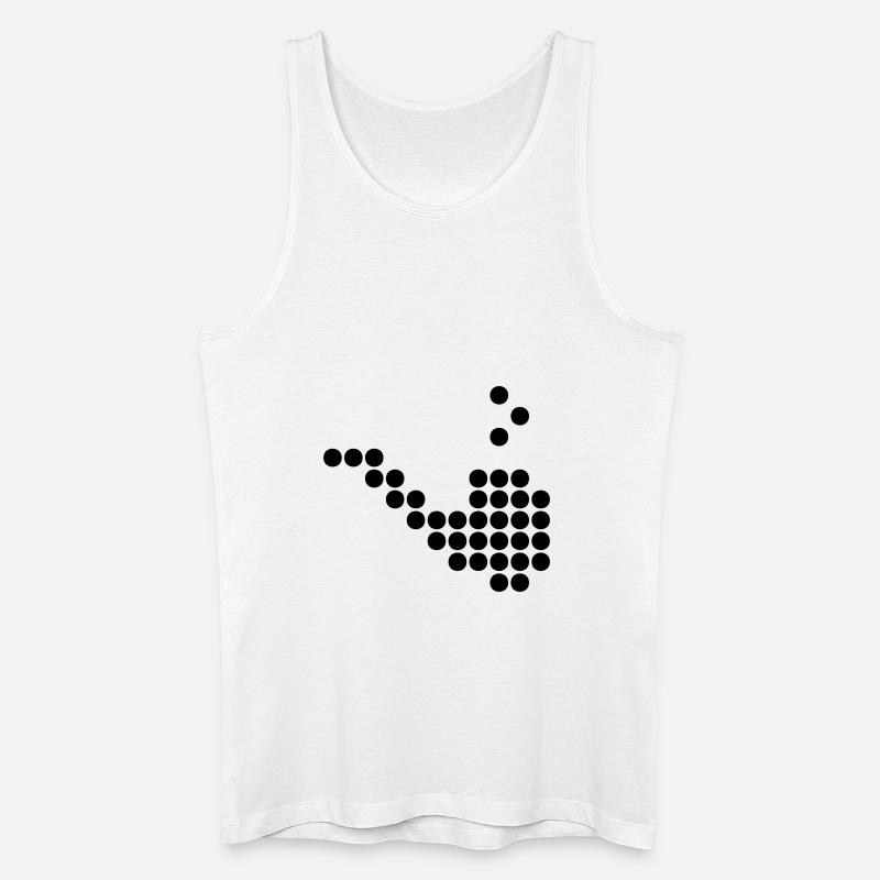 pipe dots - Männer Bio Tank Top - Weiß