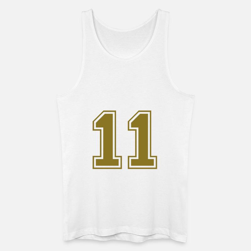 nummer - 11 - Männer Bio Tank Top - Weiß