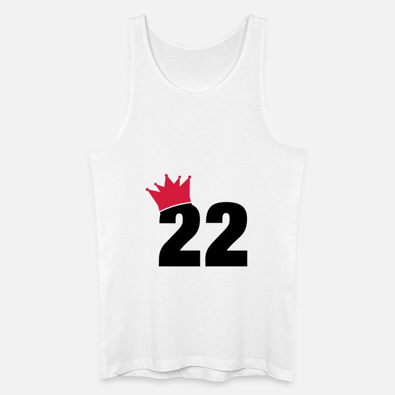 22_krone_f2 - Männer Bio Tank Top - Weiß