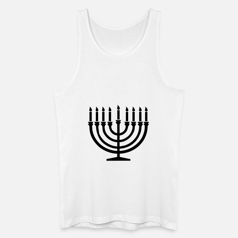 Hanukkah - Männer Bio Tank Top - Weiß