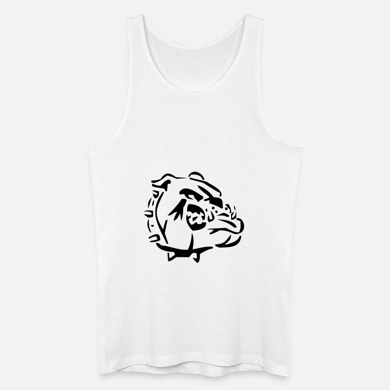 Bulldogge - Männer Bio Tank Top - Weiß