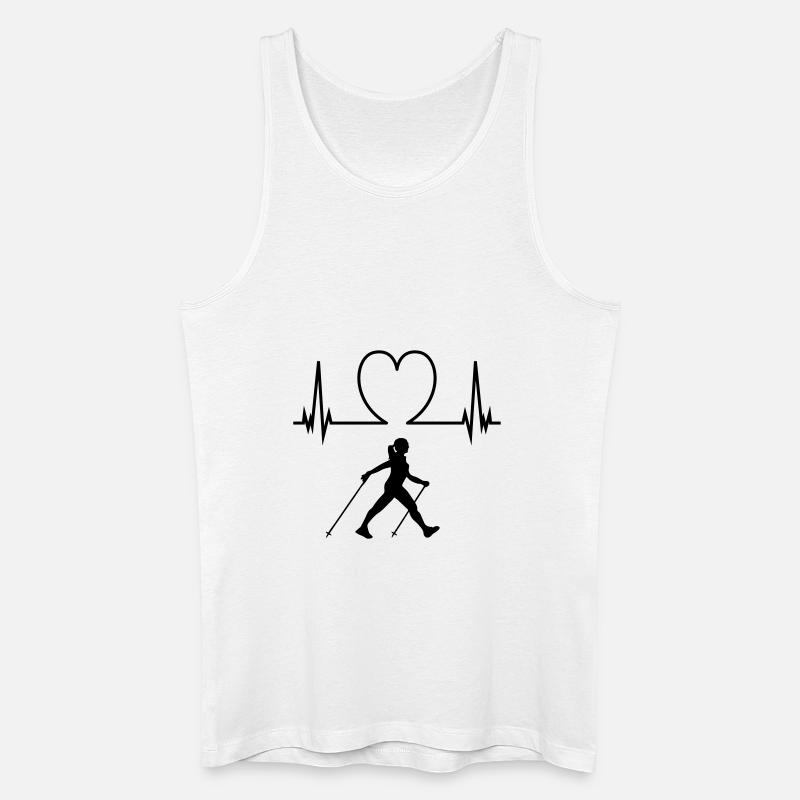 Nordic walking - Männer Bio Tank Top - Weiß