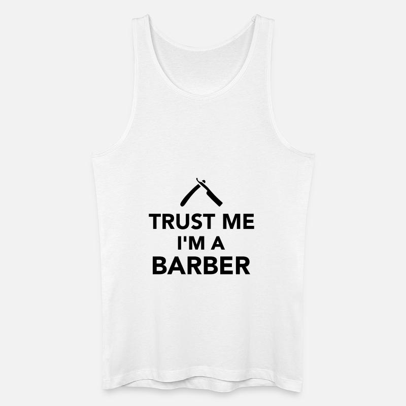 Barbier - Männer Bio Tank Top - Weiß