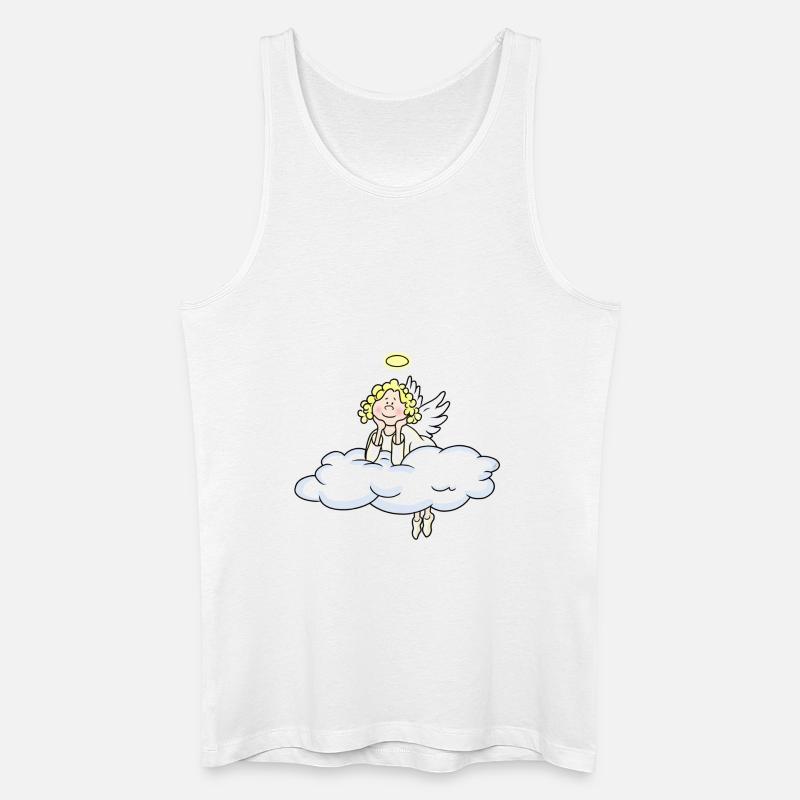 kleiner Engel-Wolke-Pause - Männer Bio Tank Top - Weiß