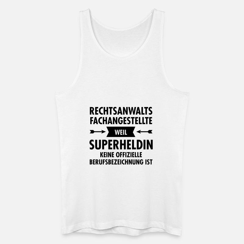 Rechtsanwaltsfachangestellte - Superheldin - Männer Bio Tank Top - Weiß