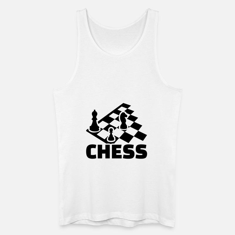 Chess - Ekologiczny tank top męski - biały